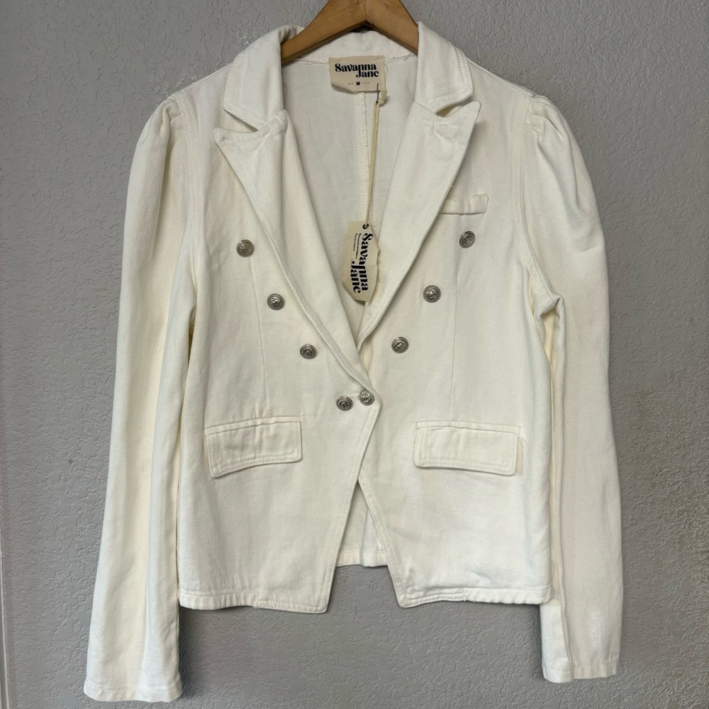 Savanna Jane White Jean Jacket